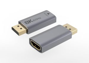 NÖRDIC Aktiv adapter Displayport 1.4 han til HDMI 8K60Hz hun