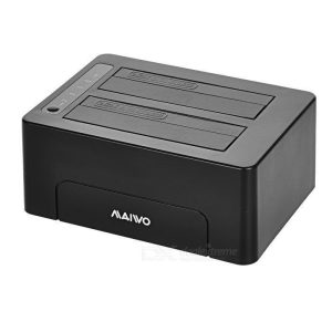 Maiwo K3082 USB 3.1 GEN1 5Gbps Docking 2x 2,5 3,5 SATA-harddisk op til 14TB med understøttelse af UASP, støtte SATAIII 6Gbps Med kloning funktion Levere