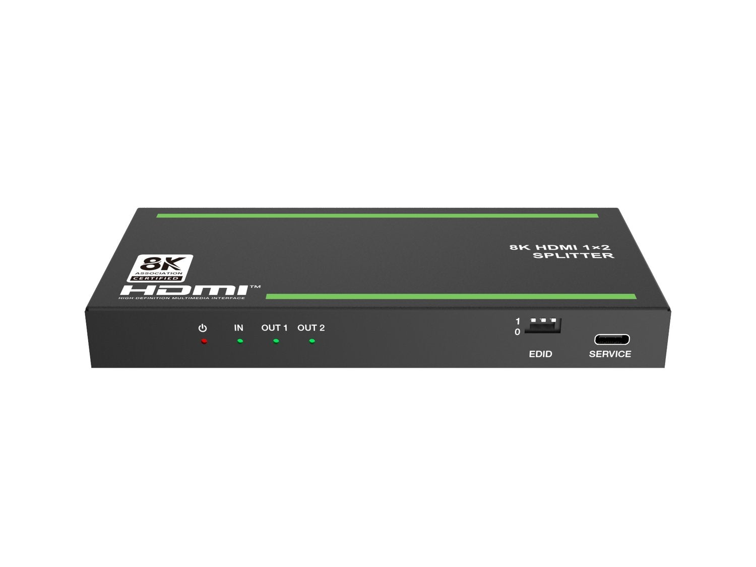 NÖRDIC 8K HDMI 2.1 Splitter 1 til 2 & Extractor Optisk SPDIF & Stereo HDR EDID Dolby Atmos, True HD, Digital Plus, DTS-HD Master Rabat