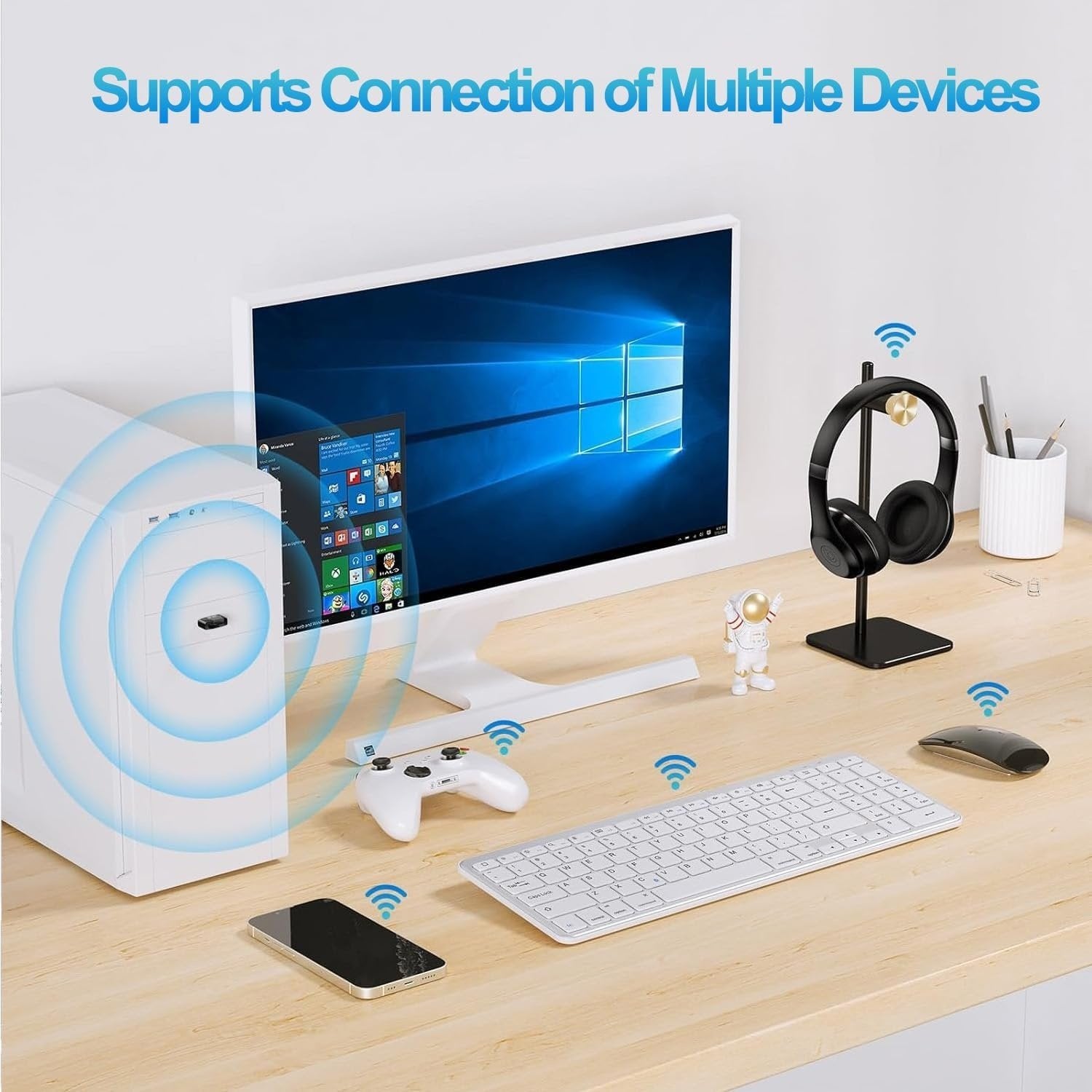NÖRDIC USB-A Bluetooth 5.4 dongle Bluetooth USB-adapter BT ver 5.4 Online Hot Salg