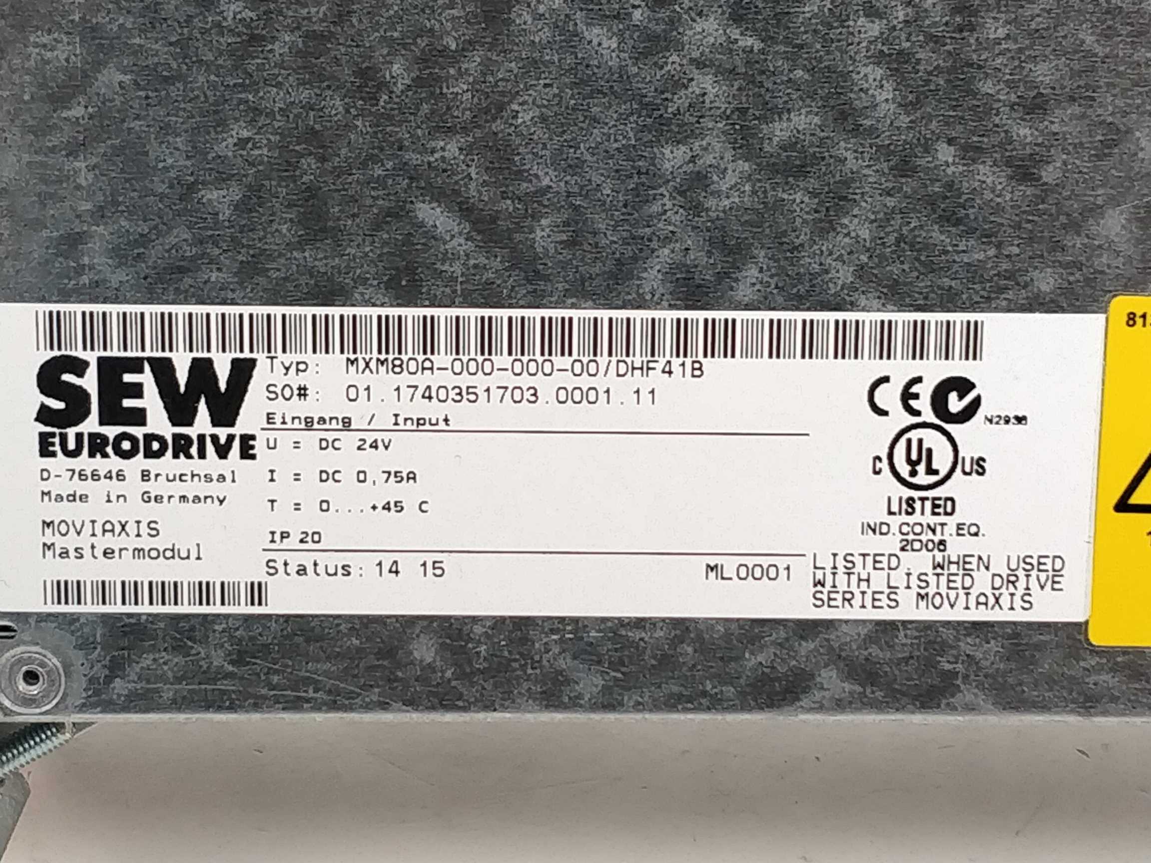 SEW-EURODRIVE MXM80A-000-000-00/DHF41B MOVIAXIS mastermodul