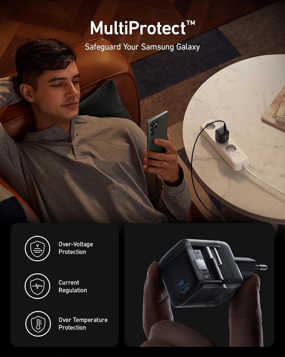 Anker 313 USB-C 45W Ace Oplader, Understøtter ultra-hurtig opladning