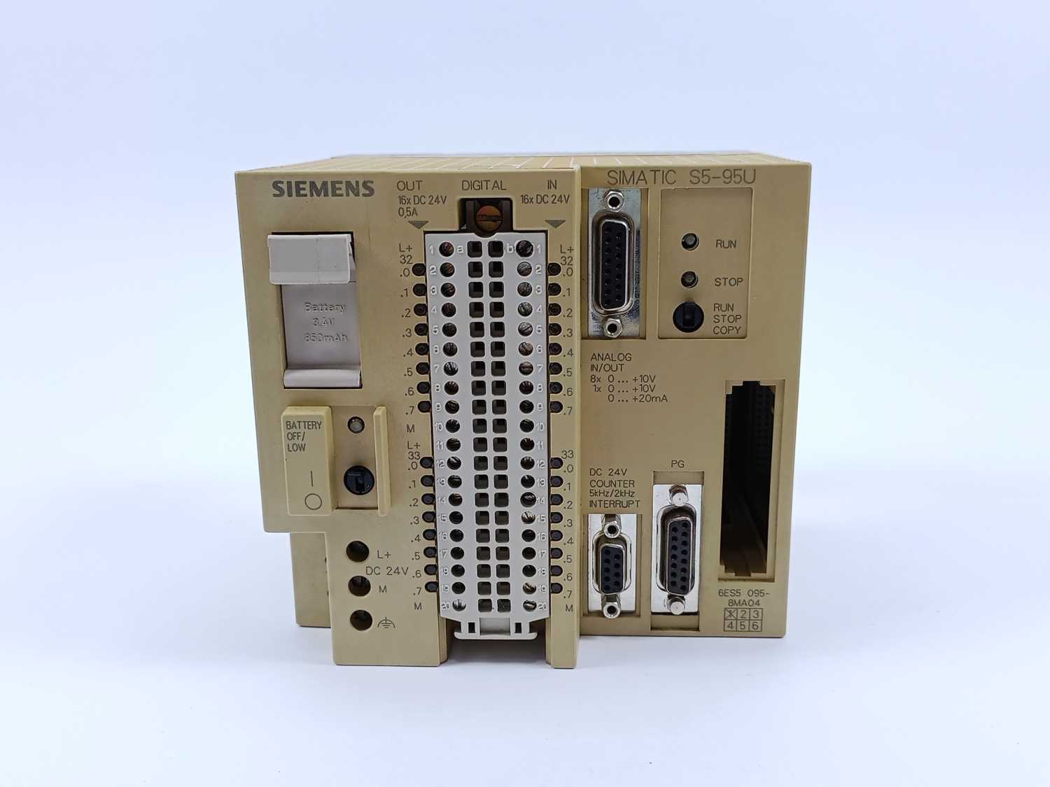 Siemens 6ES5095-8MA04 Simatic S5-95U Compact Unit 24V