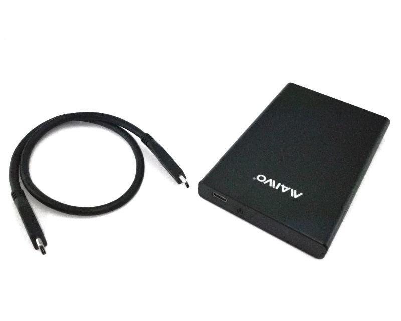 Maiwo K2568G2 USB C GEN2 10Gbps eksternt Storage cabinet til 2 TB 2,5 HDD, SSD 7/9,5 mm understøttelse af UASP værktøjsfri installation Type C-C kabel