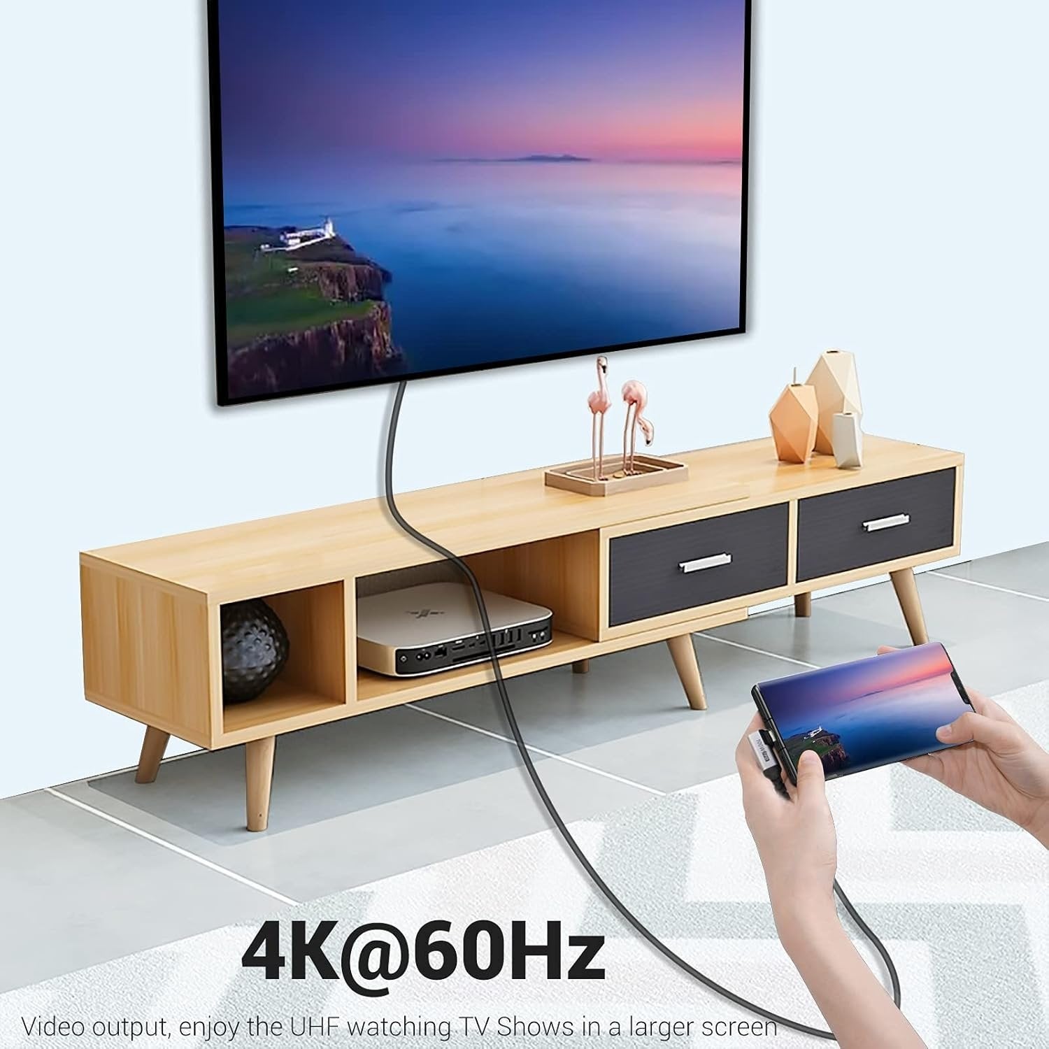 NÖRDIC 1,5m 10Gbps 5A strømforsyning PD100W med Emarker USB3.2 Gen2 USB-C til C kabel hurtig opladning