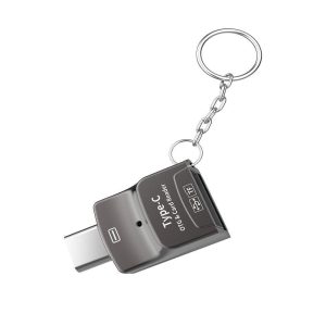 NÖRDIC 2 i 1 OTG USB3.1 A adapter til USB-C med kortlæser 2TB TF / Micro SD / Micro SDHC / Micro SDXC Online nu