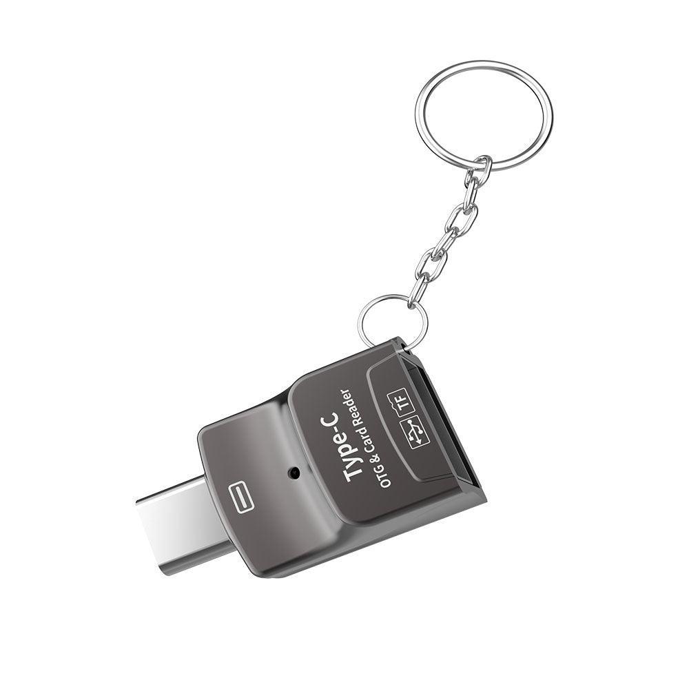 NÖRDIC 2 i 1 OTG USB3.1 A adapter til USB-C med kortlæser 2TB TF / Micro SD / Micro SDHC / Micro SDXC Online nu