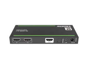 NÖRDIC 8K HDMI 2.1 Switch og Extractor 2 til 1 8K60Hz 4K120Hz CEC HDR Dolby Atmos, True HD, Digital Plus, DTS-HD Master Online Hot Salg