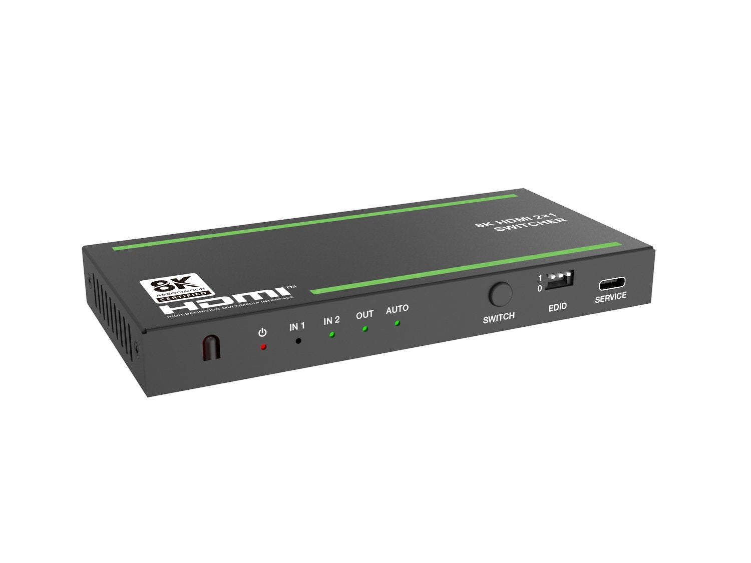NÖRDIC 8K HDMI 2.1 Switch og Extractor 2 til 1 8K60Hz 4K120Hz CEC HDR Dolby Atmos, True HD, Digital Plus, DTS-HD Master Online Hot Salg