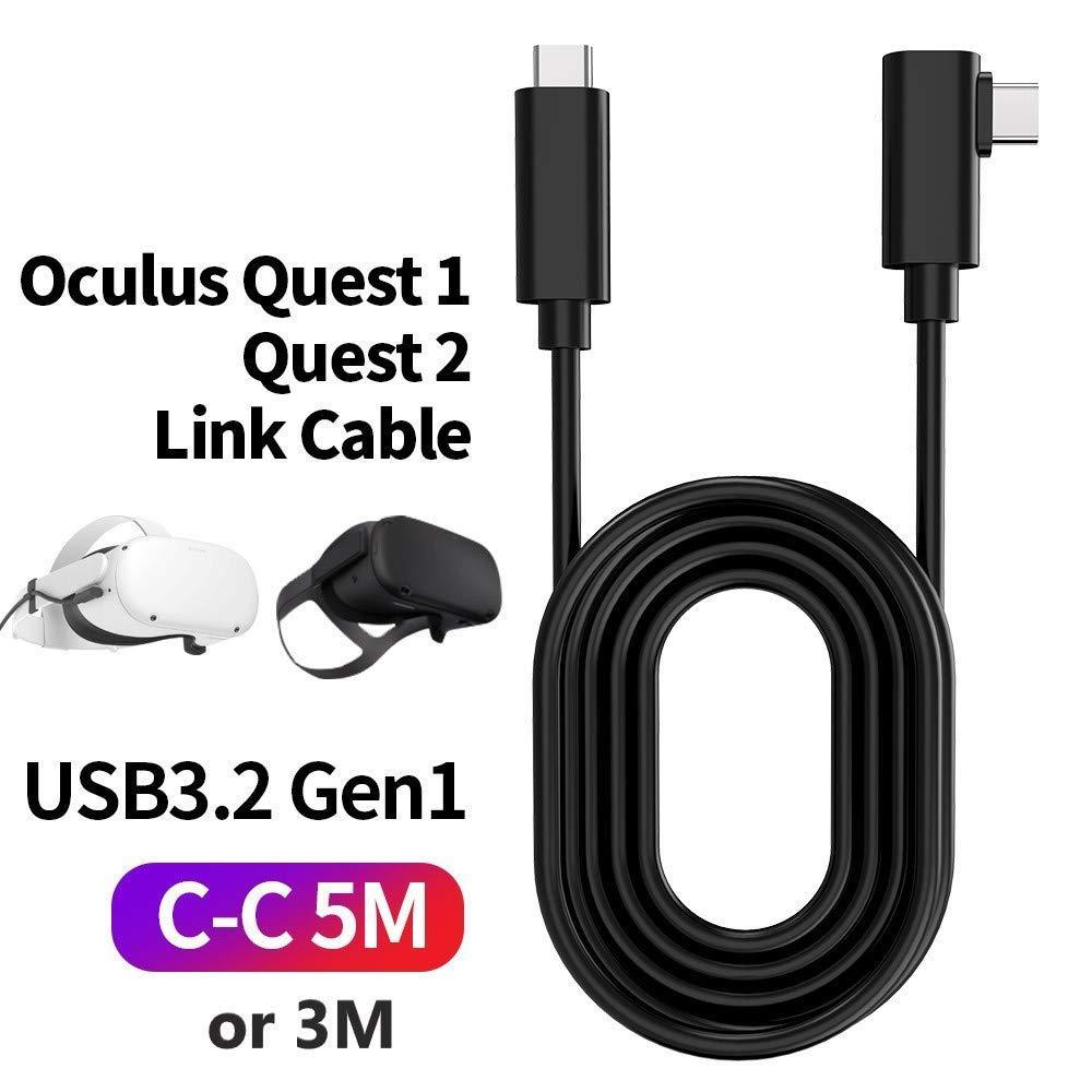 NÖRDIC VR Link-kabel 3m USB3.2 Gen1 USB-C til C 5Gbps 3A hurtigopladning Oculus Quest 2 Super Speed USB Link-kabel Mode