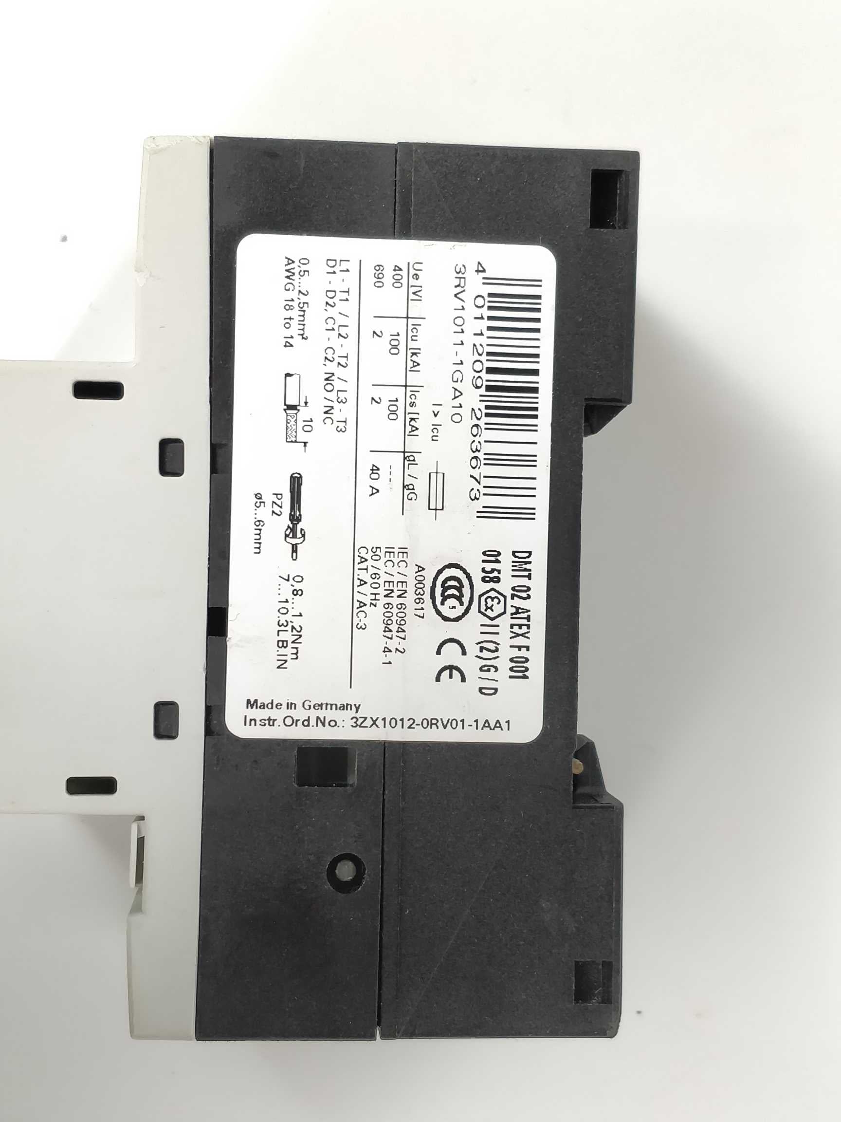 Siemens 3RV1011-1GA10 SIRIUS circuit breaker (6Pcs) Online