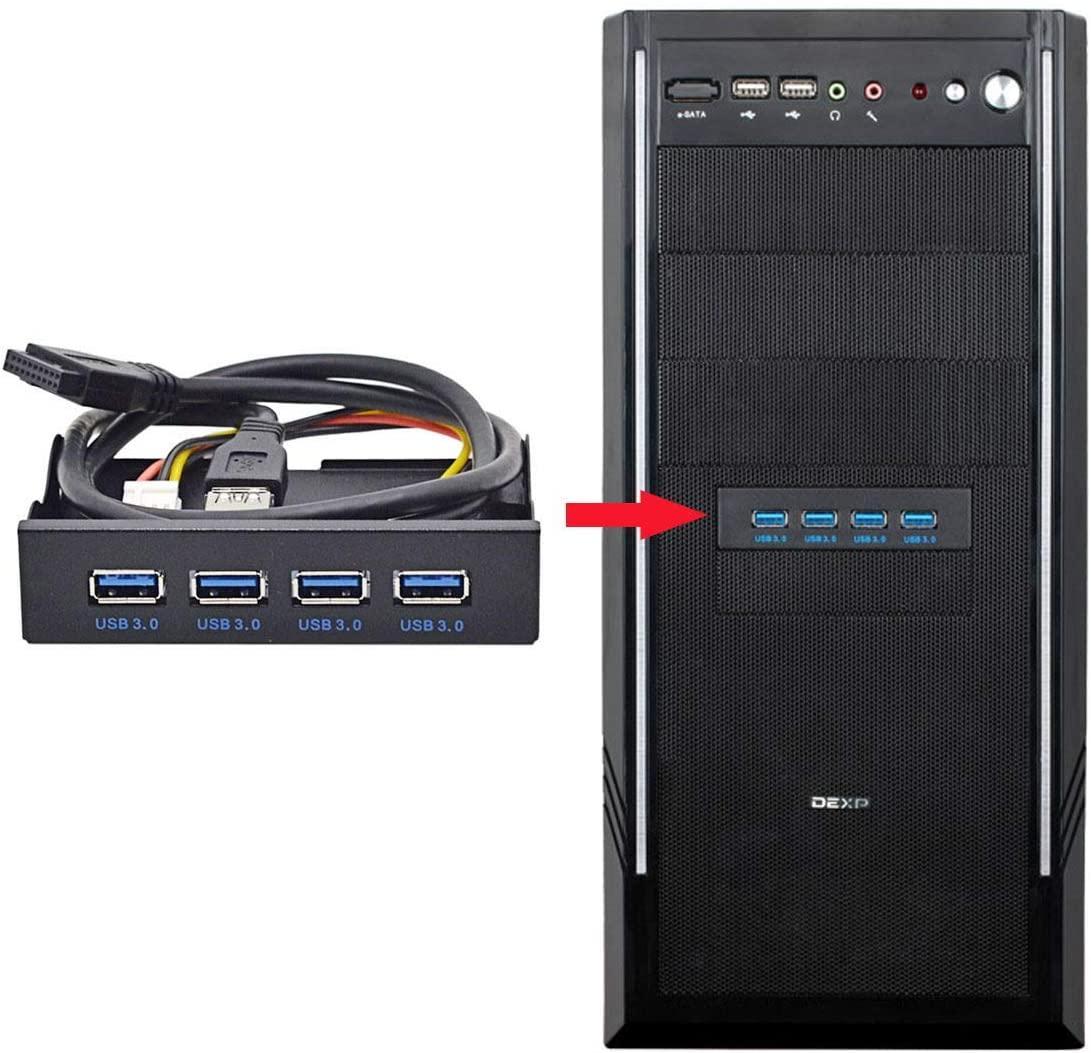 NÖRDIC 3,5" Floppy frontpanel 4xUSB3.0 5Gbps 20pin stik