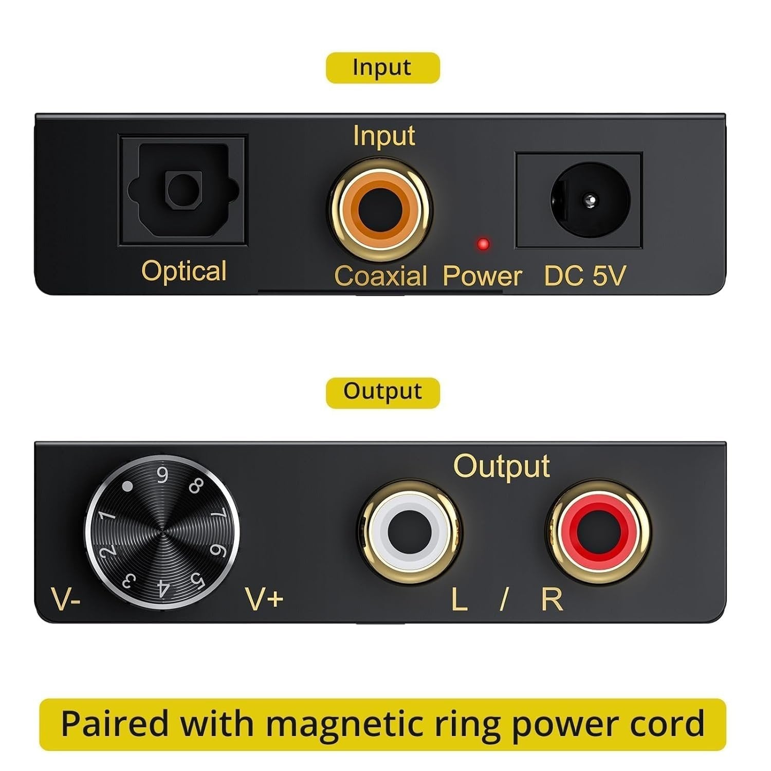 NÖRDIC Digital til Analog DAC 192Khz 5.1CH Koaksial Toslink DTS Dolby AC3