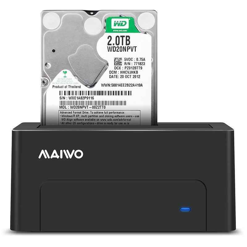 Maiwo K308C C USB 3.1 Gen2 10Gbps dockingstation til 1. 2.5 3.5 SATA-harddisk SSD op til 14TB med understøttelse af UASP, støtte SATAIII 6Gbps Hot på udsalg