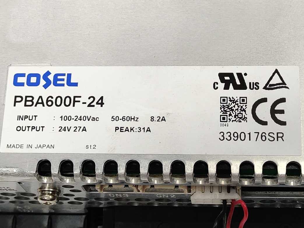 COSEL PBA600F-24 Switching Power Supply, 24V DC, 27A Online