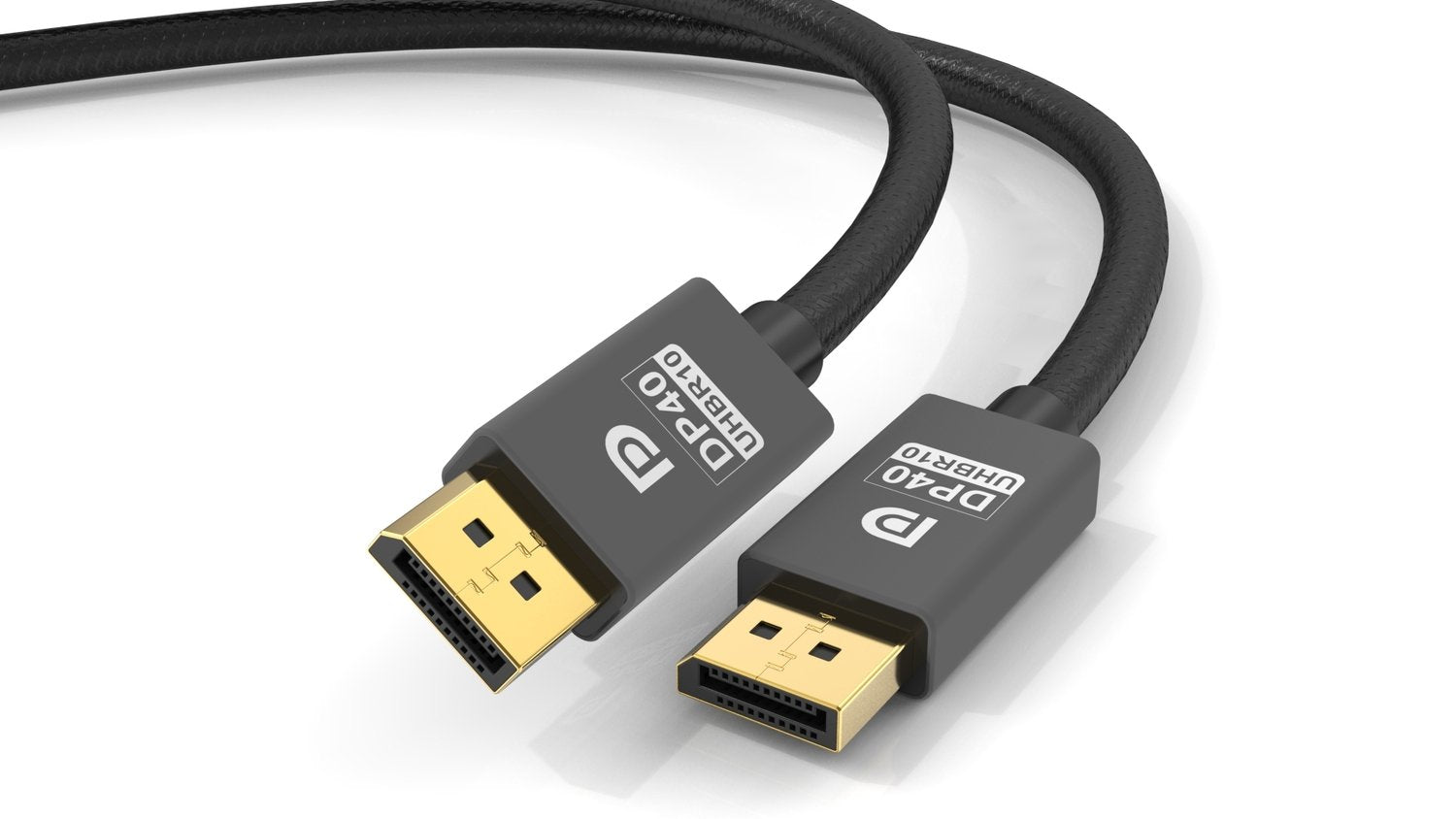 NÖRDIC 5m nylon flettet Displayport 2.1 kabel DP40 UHBR10 40Gbps 8K30Hz 4K144Hz Online salg