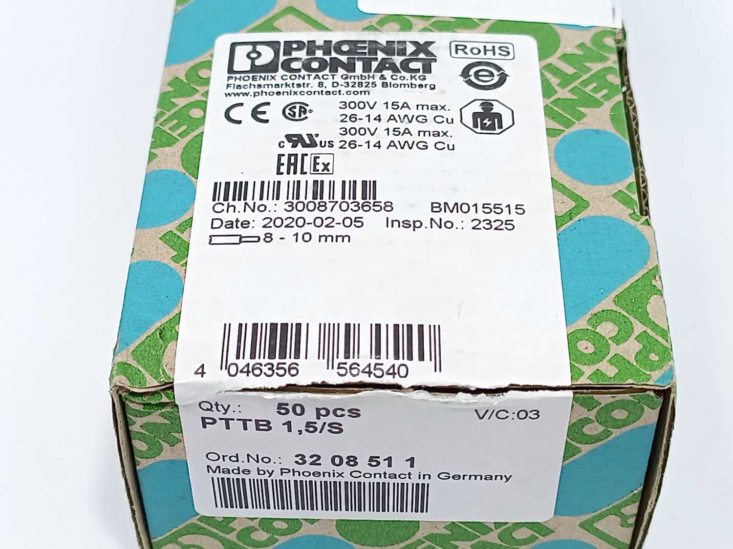 phoenix-contact-3208511-pttb-15-s-double-level-terminal-block-50-pcs_3.jpg Phoenix Contact 3208511 PTTB 1,5/S - Double-level terminal block 50 Pcs.