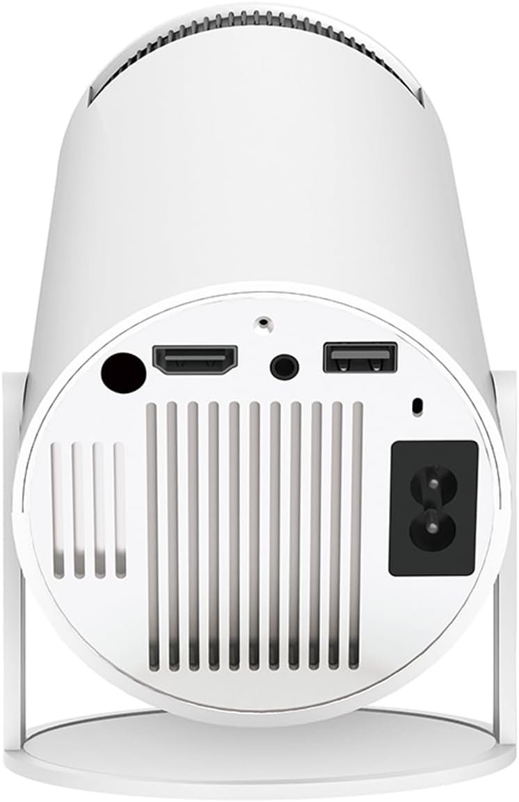 NÖRDIC Mini Portable Projector 4K 1080P Full HD-understøttelse Android 11 & Netflix – WiFi 6, BT 5.0, 180° rotation, hjemmebiografprojektor
