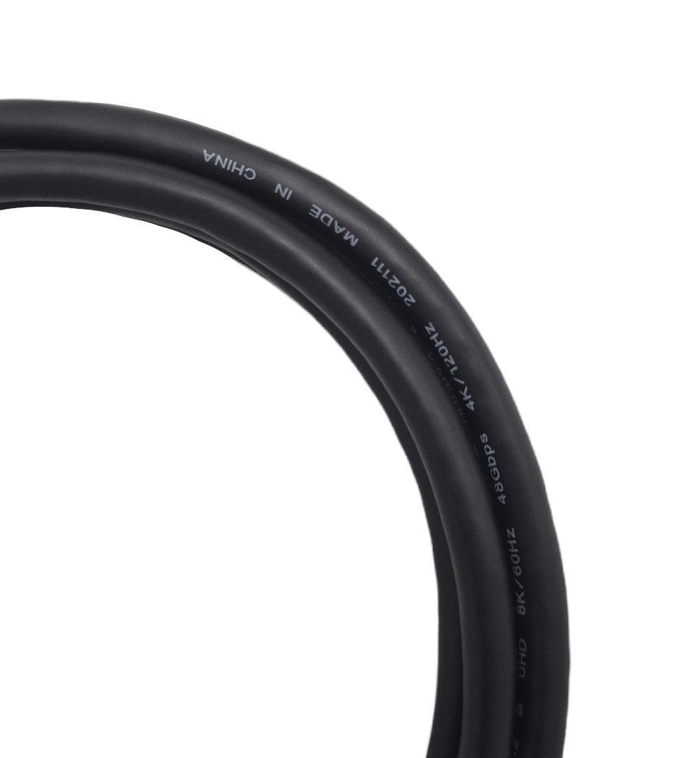 NÖRDIC CERTIFIED CABLES 3m Ultra High Speed HDMI2.1 8K 60Hz 4K 120Hz 144Hz 48Gbps Dynamic HDR eARC Game Mode VRR Dolby ATMOS guldbelagt PVC sort