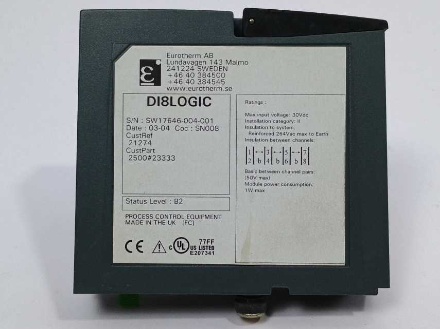 Eurotherm 2500M/DI8LOGIC Eight channel – Non Isolated Logic Input Module Online Hot Salg
