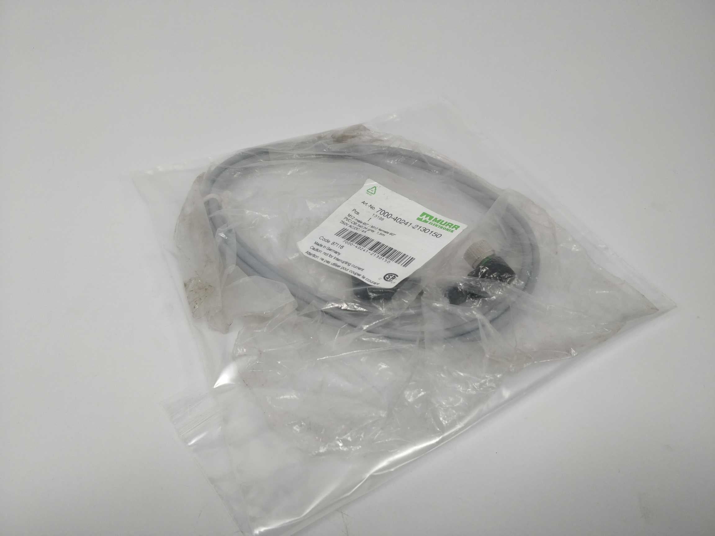 Murr 7000-40241-2130150 M12 male 90° / M8 female 90°+cable