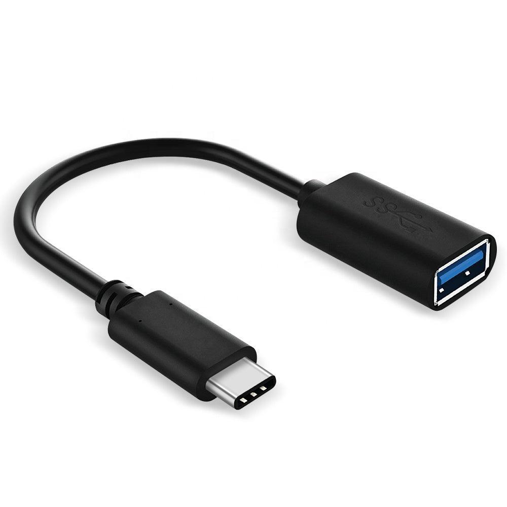 NÖRDIC A USB OTG til USBC 3.1 Gen 1 adapter aluminium 50cm sort USBC OTG Cable Hot på udsalg