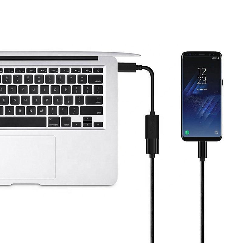 NÖRDIC A USB OTG til USBC 3.1 Gen 1 adapter aluminium 50cm sort USBC OTG Cable Hot på udsalg