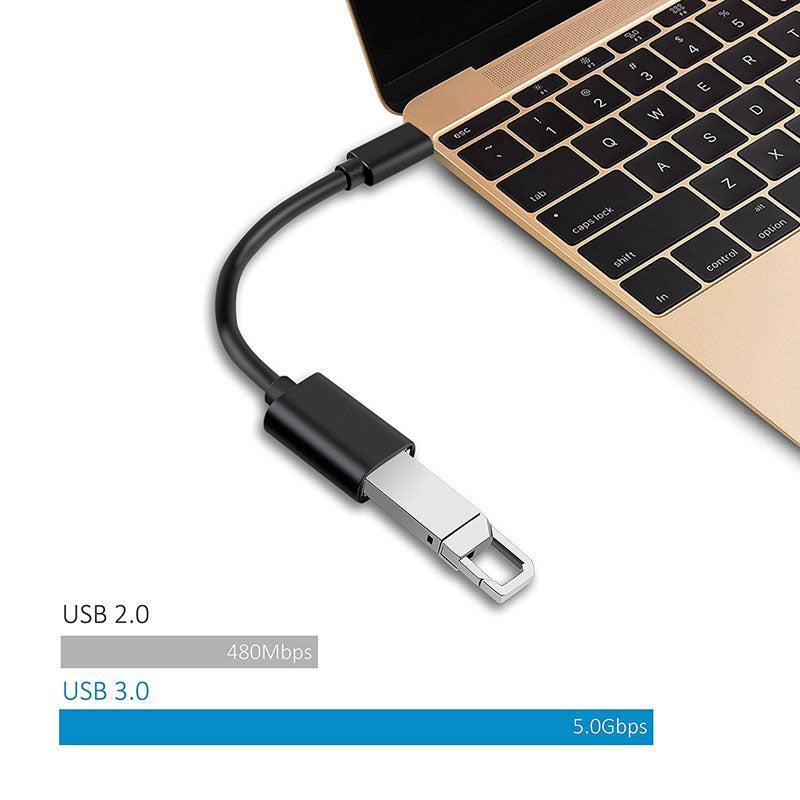 NÖRDIC A USB OTG til USBC 3.1 Gen 1 adapter aluminium 50cm sort USBC OTG Cable Hot på udsalg