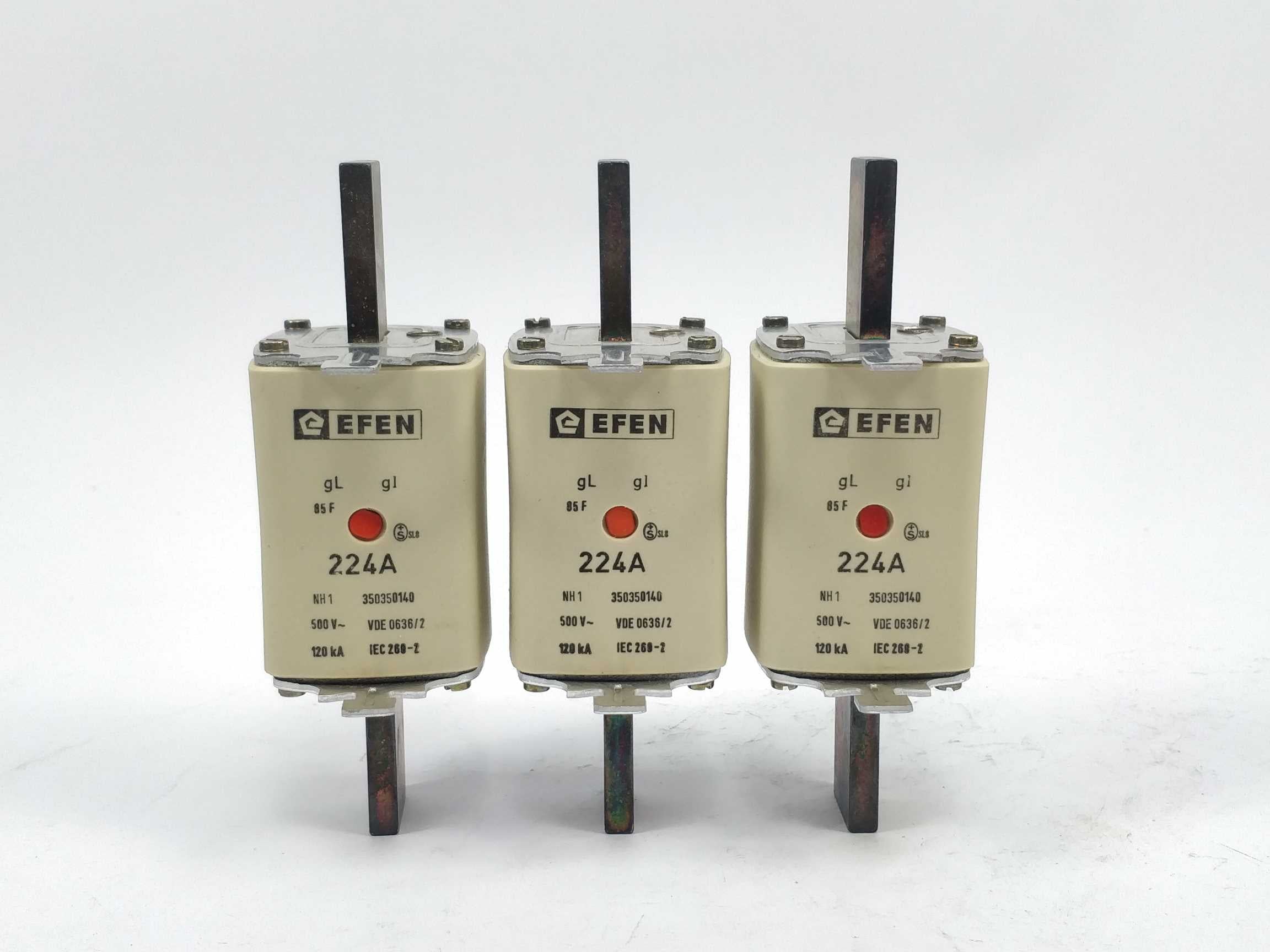 efen-350350140-fuse-224a-500v-gl-nh1-120ka-3pcs_1.jpg Efen 350350140 Fuse 224A 500V gL NH1 120kA 3Pcs.