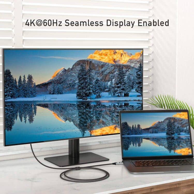 NÖRDIC 2m Displayport til HDMI 4K60Hz Dynamic HDR 18Gbps