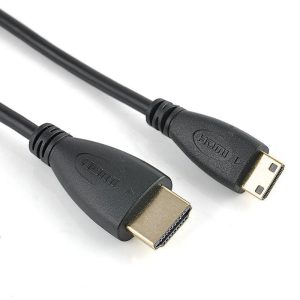 NÖRDIC HDMI til Mini HDMI kabel 1m High Speed HDMI med Ethernet type A til type C han til mandlige sort