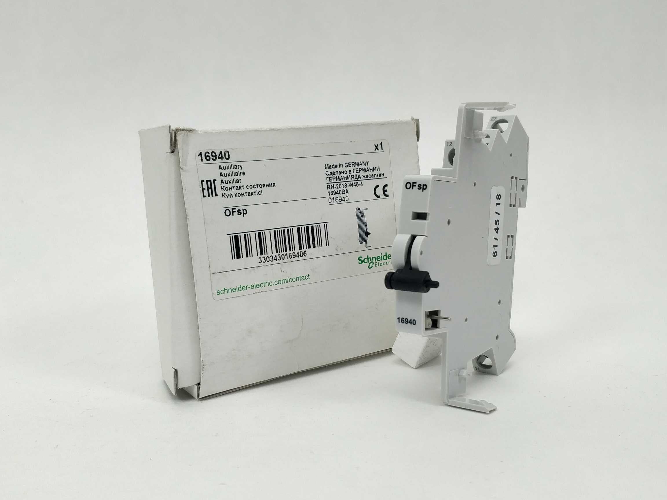Schneider Electric 16940 Auxiliary contact - 1 NC + 1 OC Mode
