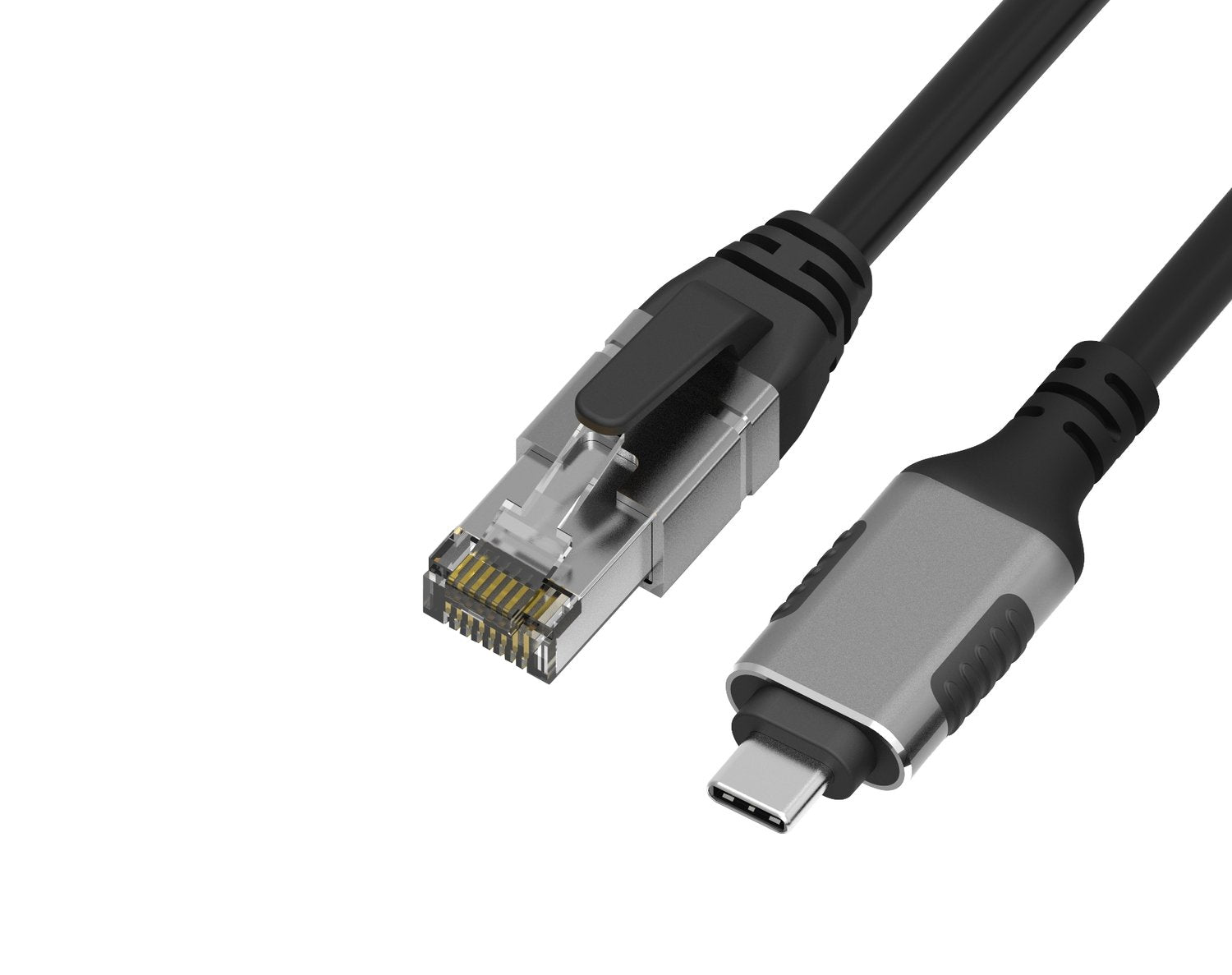 NÖRDIC 2m USB-C 3.1 til RJ45 1Gbps LAN Windows, MacOS, Linux, ChromeOS Online