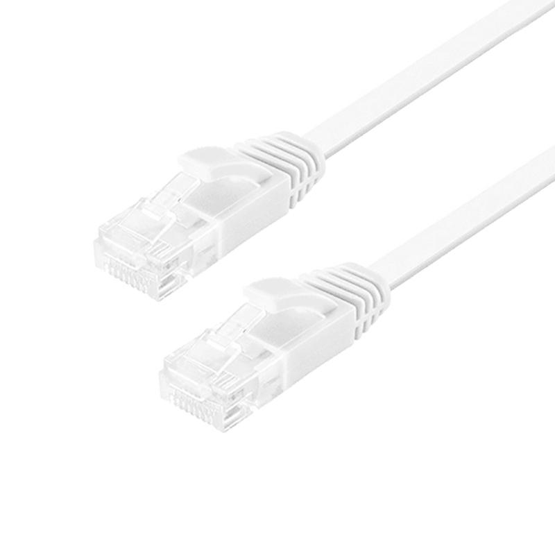 NÖRDIC Cat6 U / UTP fladt netværkskabel 10m 250MHz båndbredde og 10Gbps transmissionshastighed hvid Hot på udsalg