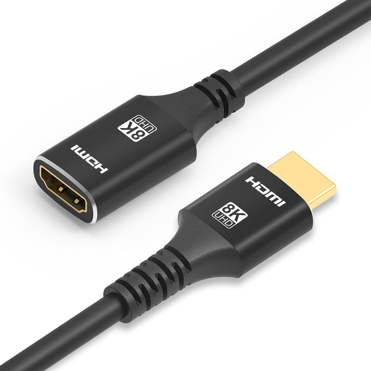 NÖRDIC HDMI forlængerkabel 50cm 8K60Hz 4K144 HDMI 2.1 48Gbps Ultra High Speed HDMI Udsalg