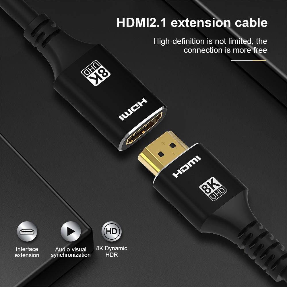 NÖRDIC HDMI forlængerkabel 50cm 8K60Hz 4K144 HDMI 2.1 48Gbps Ultra High Speed HDMI Udsalg