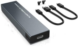 NÖRDIC Eksternt opbevaringsskab M.2 NVMe og SATA SSD til USB-A og USB-C M-Key B-Key og B+M Key UASP 2280 2260 2242 2230 Mode
