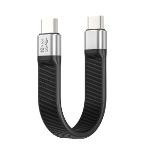 NÖRDIC flad adapter USB3.2 Gen2 USB-C til C 10Gbps 5A 100W Levere