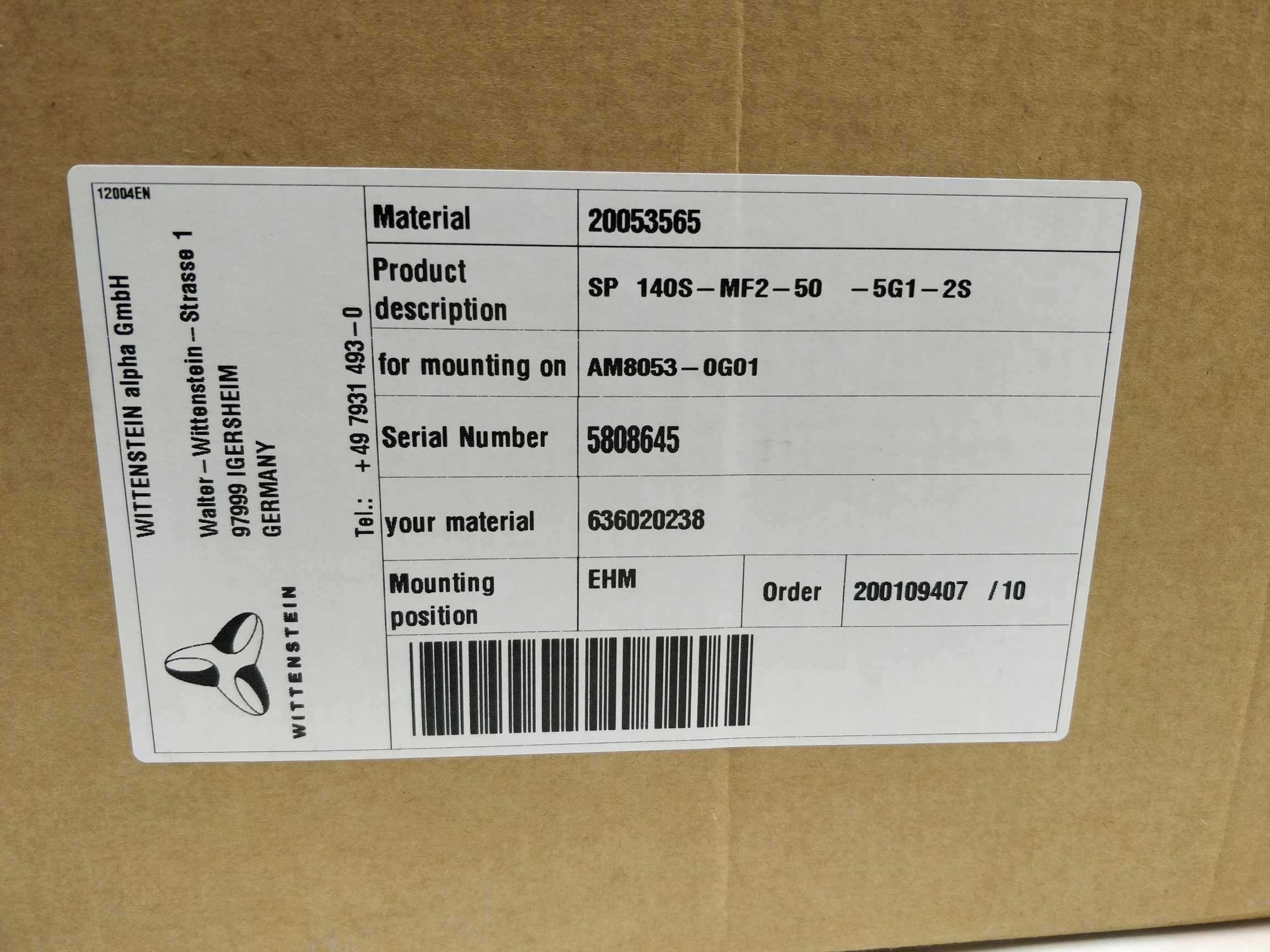 wittenstein-636020238-sp140s-mf2-50-5g1-2s-planetary-gearbox_3.jpg Wittenstein 636020238 SP140S-MF2-50-5G1-2S Planetary gearbox