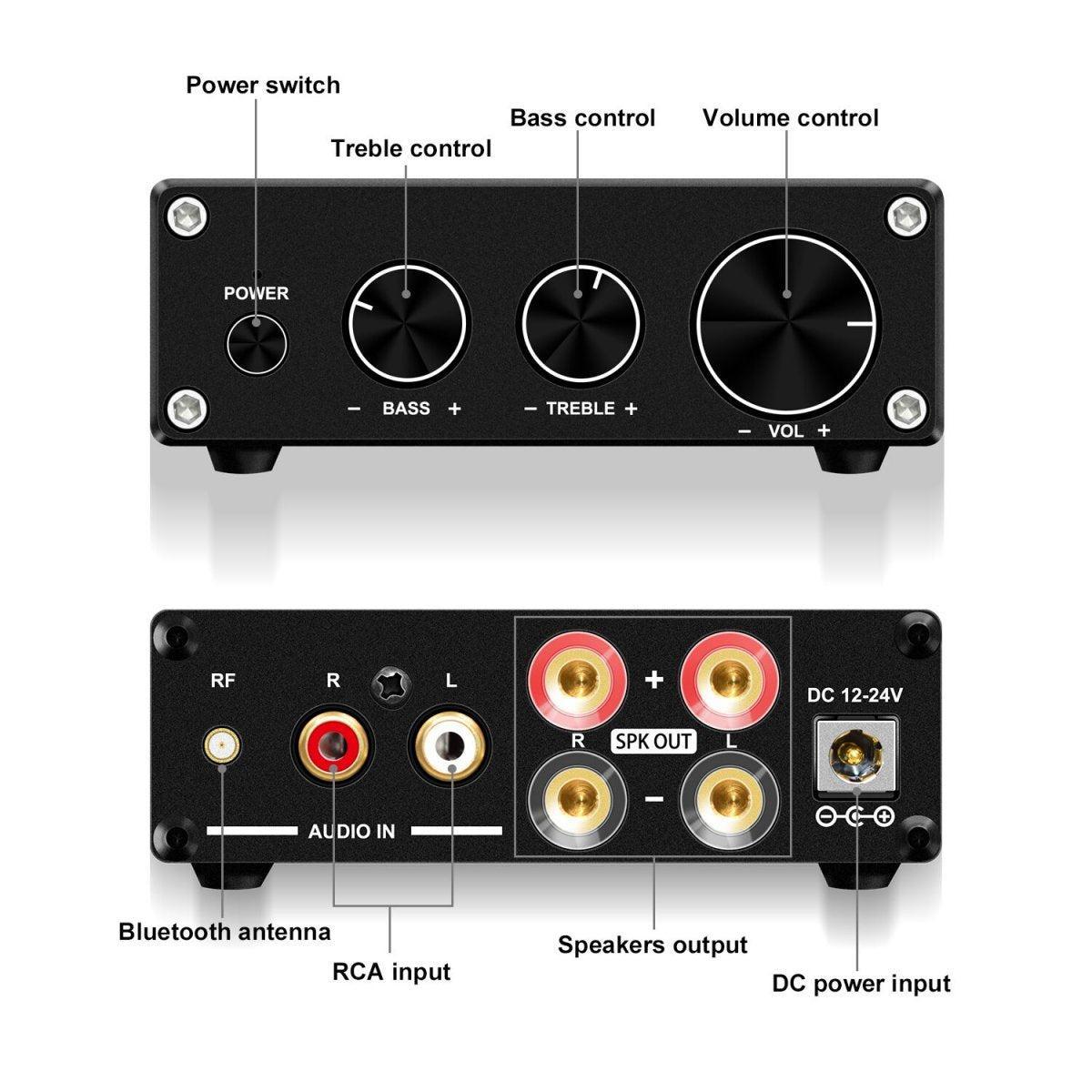 NÖRDIC Bluetooth 5.0 Stereo lyd forstærker 2x50W forstærker Online nu