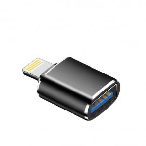 NÖRDIC USB3.0 OTG til Lightning Adapter (Ikke-MFI'er) sort støtte til iOS tilslutte USB-enheder til iPhone og iPad Rabat