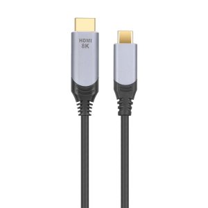 NÖRDIC 3m kabel USB-C til HDMI 2.1 8K30Hz 4K120Hz 48Gbps HDR Kompatibel med Thunderbolt 3 og 4 Hot på udsalg