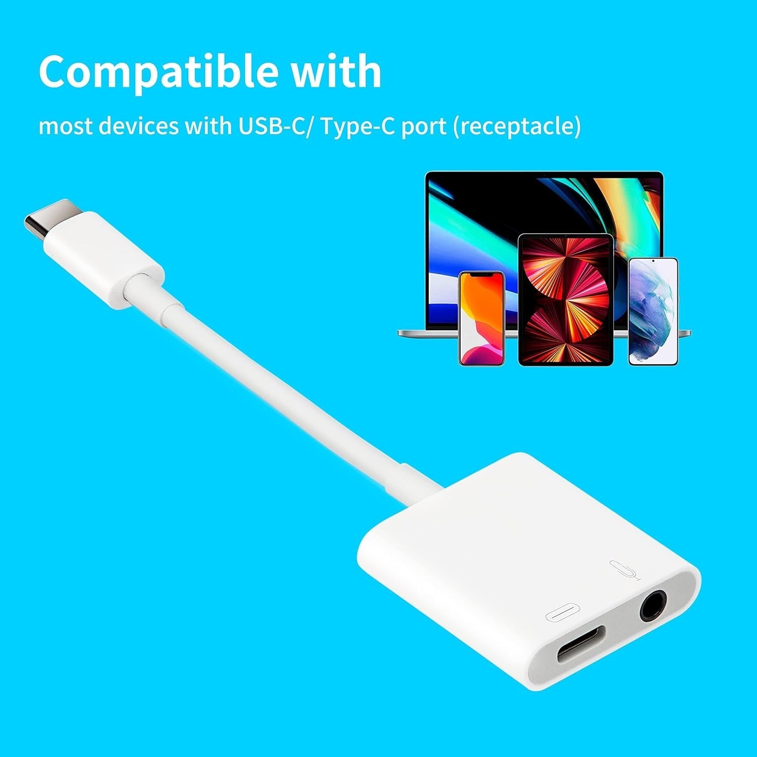 NÖRDIC USB-C til 3,5 mm lydadapter, USB-C hovedtelefonadapter og PD 60W opladning Online Hot Salg