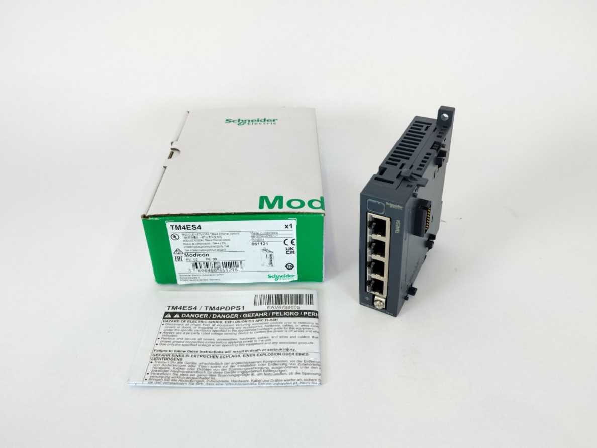 schneider-electric-tm4es4-tm4-4-module-network-ethernet-switch_0.jpg Schneider Electric TM4ES4 TM4-4 Module Network Ethernet Switch