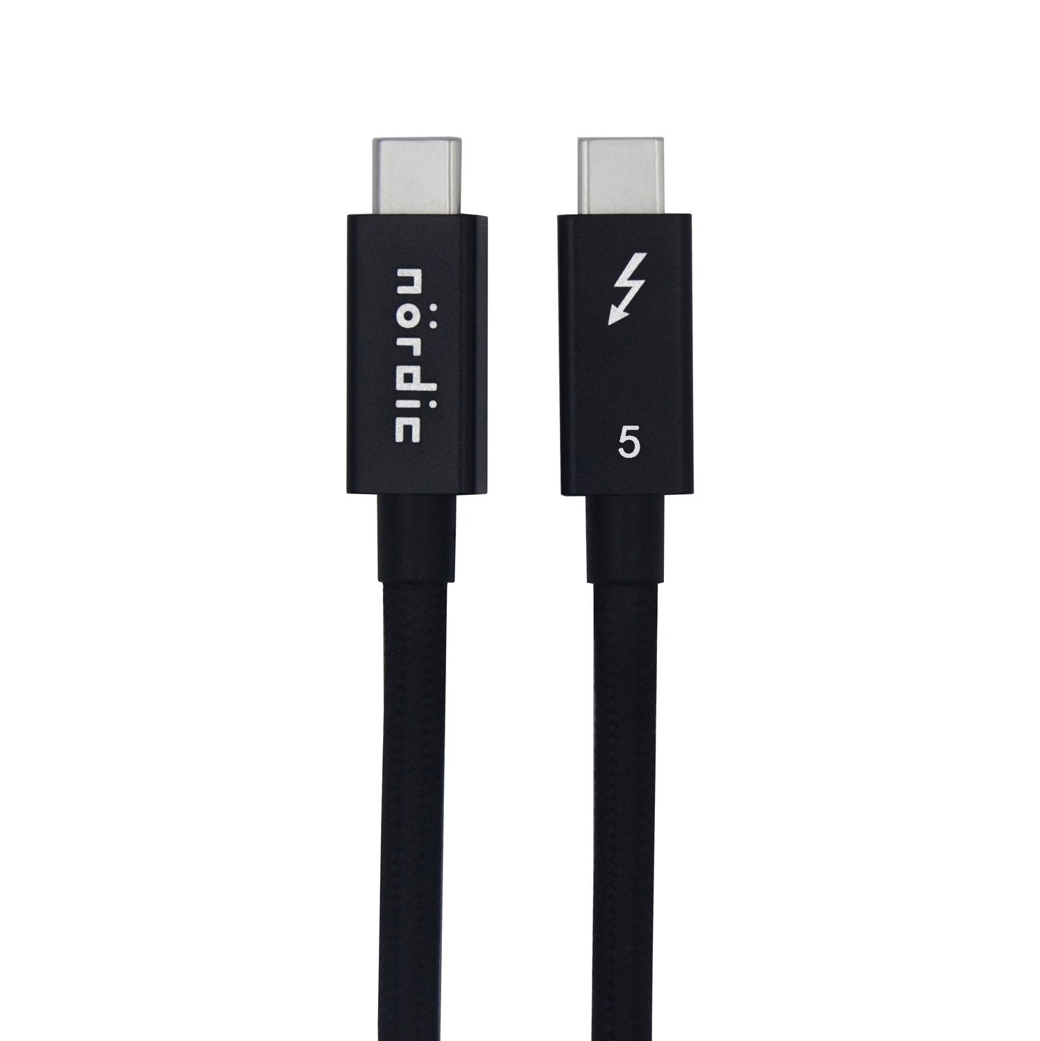 NÖRDIC 25cm Thunderbolt 5 kabel 80Gbps dataoverførsel 240W opladning 120Gbps båndbredde 16K60Hz 8K60Hz 4K540Hz