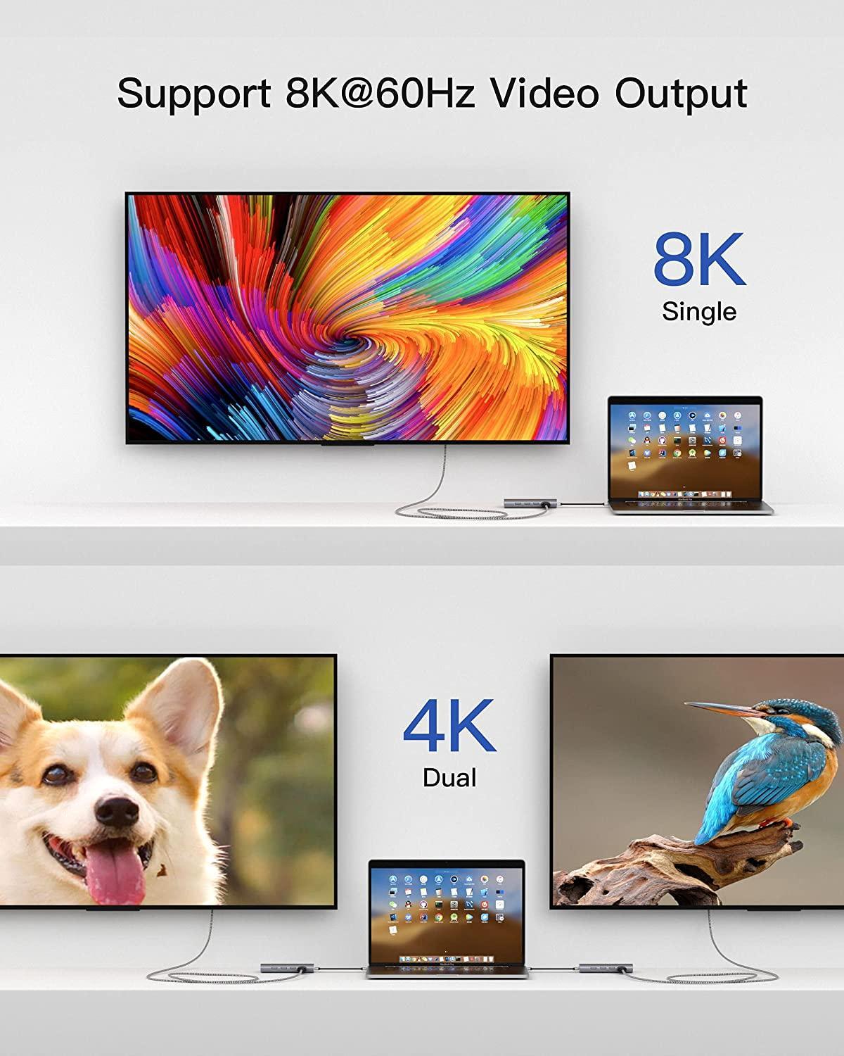 NÖRDIC kort USB4 kabel 14cm 40Gbps data 8K video PD 100W kompatibel med Thunderbolt 3 Online salg
