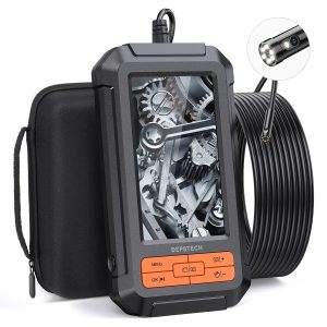 Endo-/Borescope Camera 1080P Digital Inspection Camera, 5m kabel 5,5mm IP67 4,3'' LCD-skærm, 6x LED
