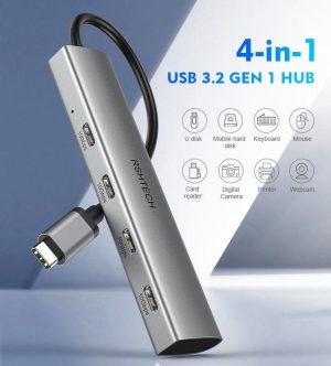 NÖRDIC Gen2 3.2 USB-C 4-ports Hub 10Gbps 19cm kabel 4xUSB-C Mode