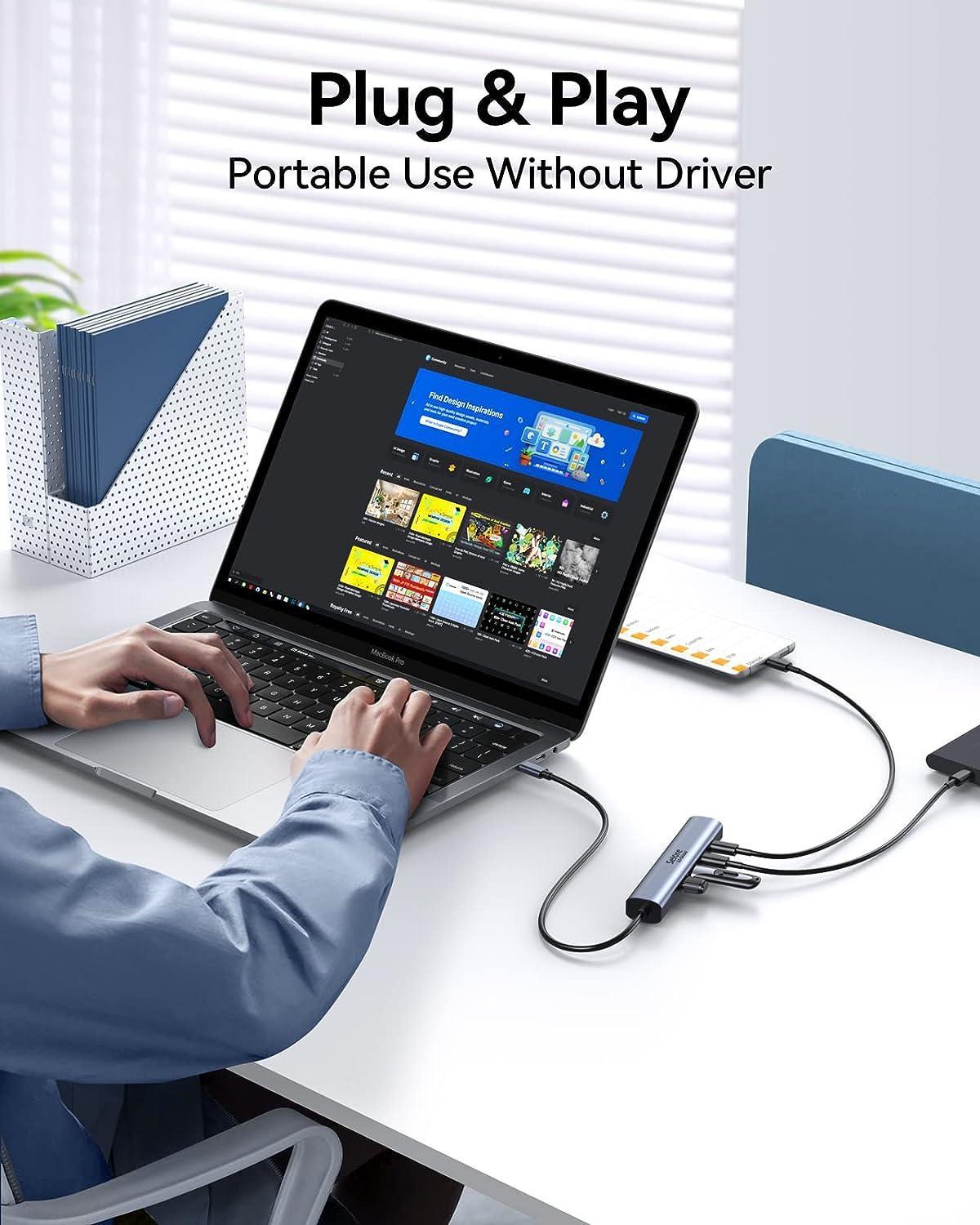 NÖRDIC Gen2 3.2 USB-C 4-ports Hub 10Gbps 19cm kabel 4xUSB-C Mode