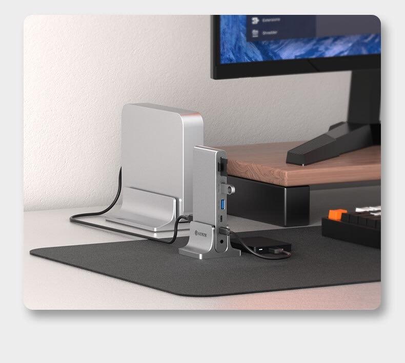 NÖRDIC USB-C 1 til 12 Dockingstation 1xDP 8K30Hz 1xHDMI 8K30Hz 1xRJ45 GigaLan 1xUSB-C PD100W 3xUSB 10G 1xUSB 5G 1xSD 1XMicroSD 1x3,5mm AUX